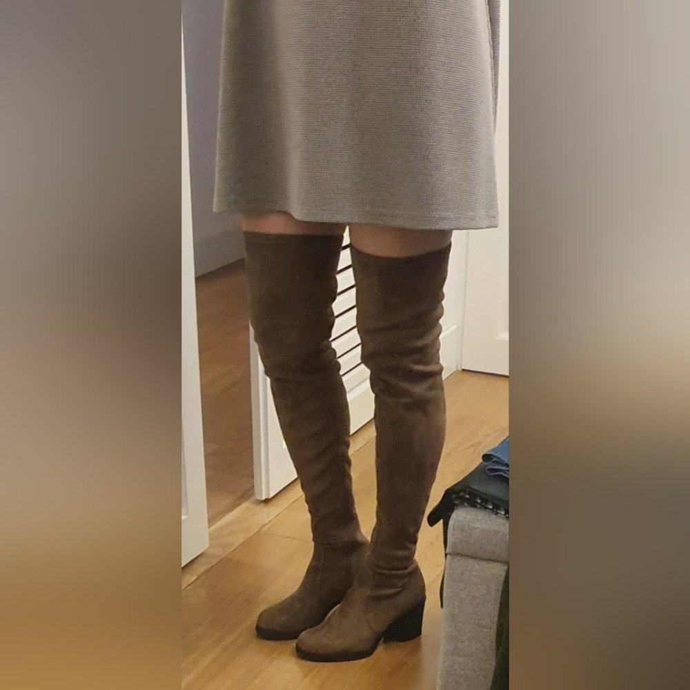 New Steve Madden Gabbie Women's over-the-knee Suede Boots - Tan size 7